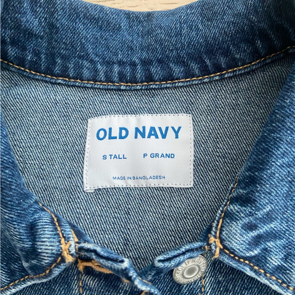 OLD NAVY Stretch Denim Jacket — Small Tall — Medium Wash — NWOT - Picture 3 of 8